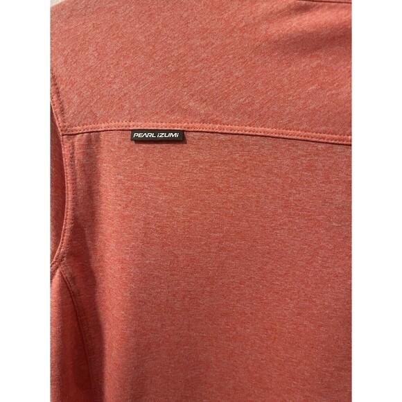 Pearl Izumi Sz M Long Sleeve Snap Button Shirt Women's Coral w/ Thumbholes - Picture 6 of 8